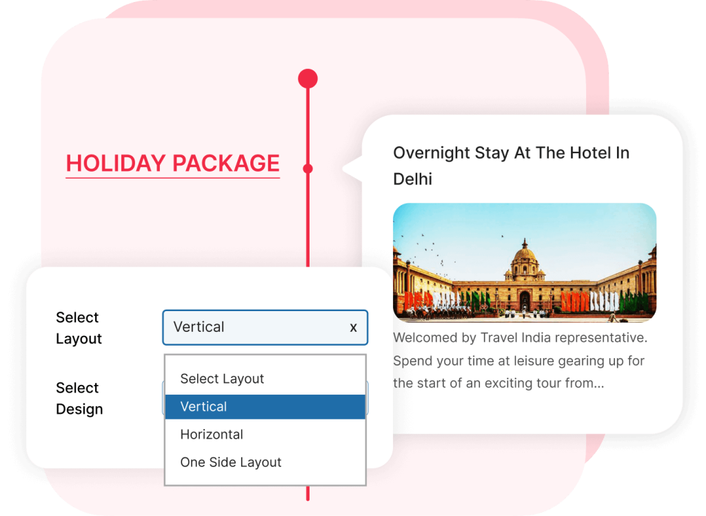 timeline-multiple layouts
