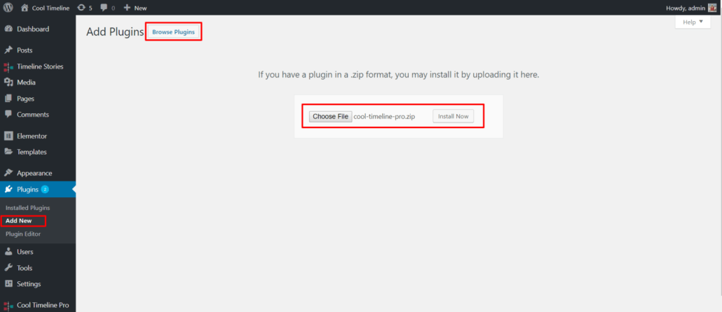 timeline builder installation process