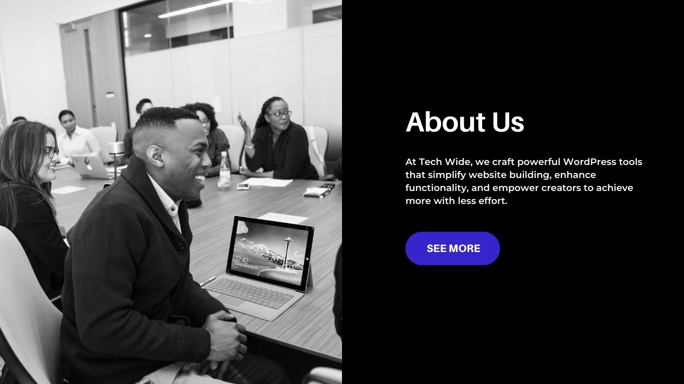 Heading or tagline section