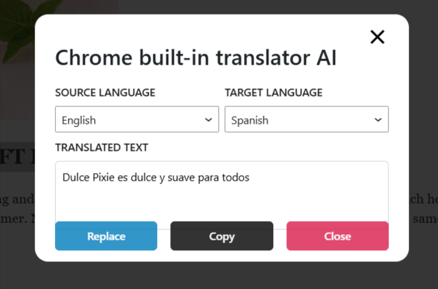 inline translation tab